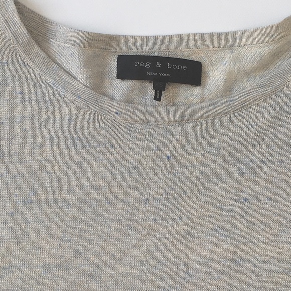 Rag & Bone Gray Linen Scoop Neck Sweater - Picture 5 of 5